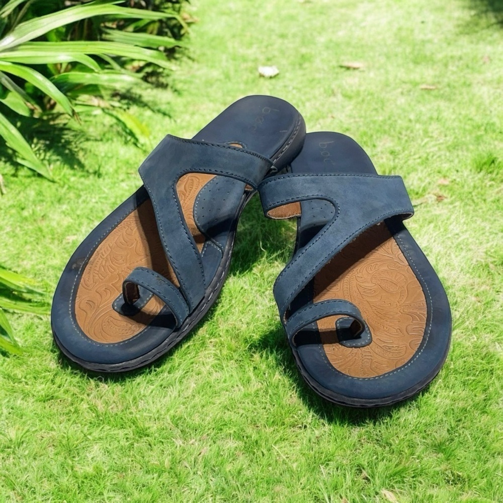 B.O.C. Born toe ring Sandals Laurina Slip On Shoes Blue size 9M